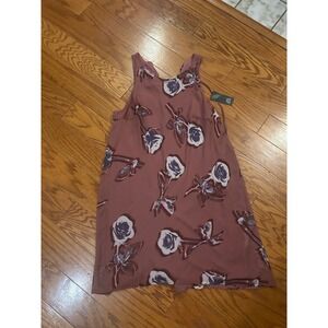 Wild Fable Pink Floral Sleeveless Mini Dress XXL NWT Rose Print A-Line